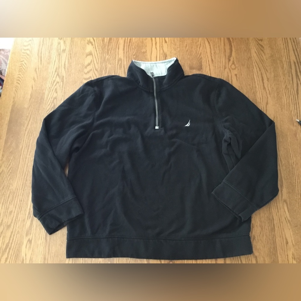 Nautica Men's Black Half-Zip Sweatshirt, XL